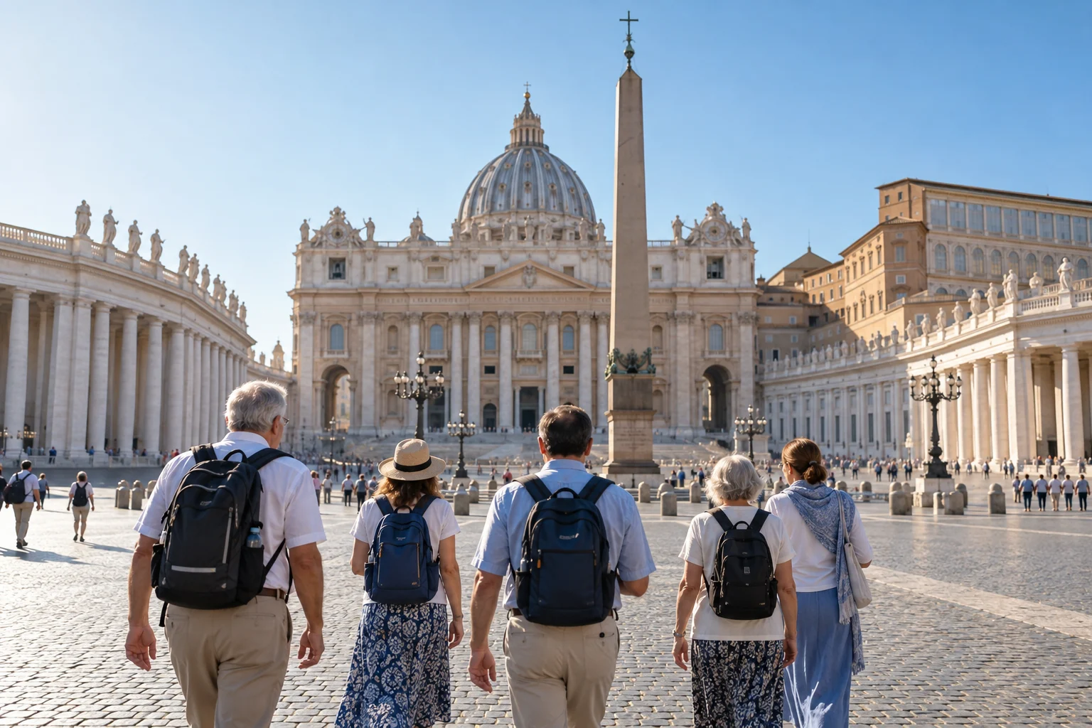 Gruppo di pellegrini in piazza San Pietro